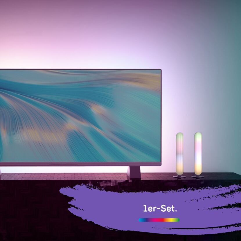 Fernseher mit bunten LED Lightbars