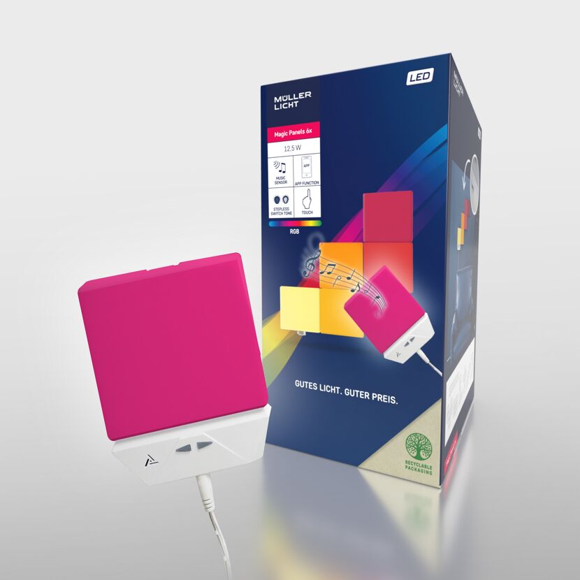 Müller-Licht Magic Panels 6x in der Verpackung