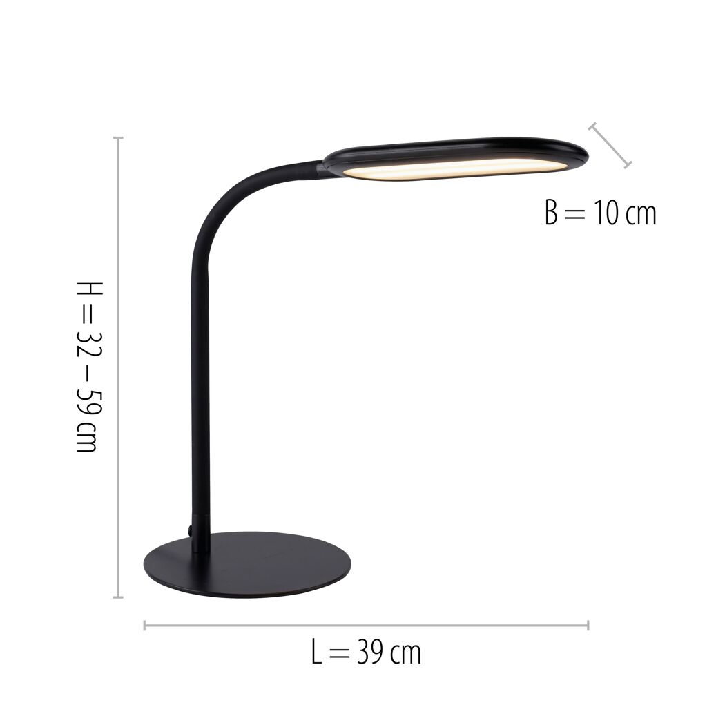 LED-Tischlampe 'Kelly' dimmbar 7 W 1180 lm warmweiß bis tageslichtweiß 39 x 59,5 x 39 cm
