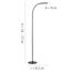 Stehleuchte 'Kelly' schwarz 63 x 175 cm