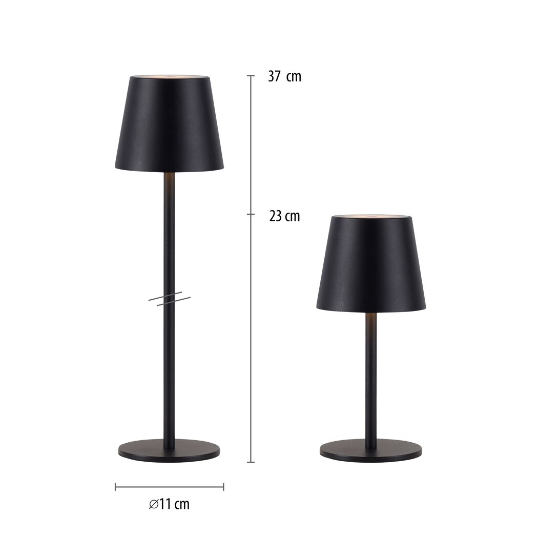 LED-Tischlampe 'Euria' dimmbar 3 W 320 lm warmweiß Ø 11 x 37 cm