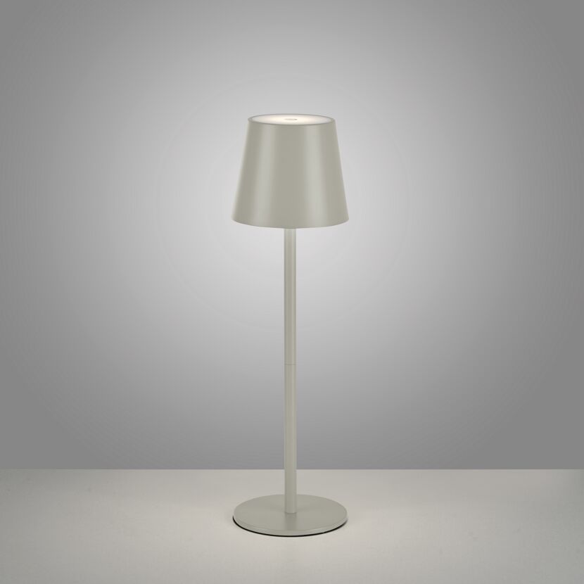 Tischleuchte 'Euria' greige Ø 11 x 37 cm