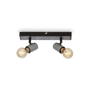 Spotleuchte antik silber 30 x 5 x 11 cm, 2-flammig
