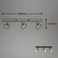 Spotleuchte antik silber 48 x 5 x 11 cm, 3-flammig