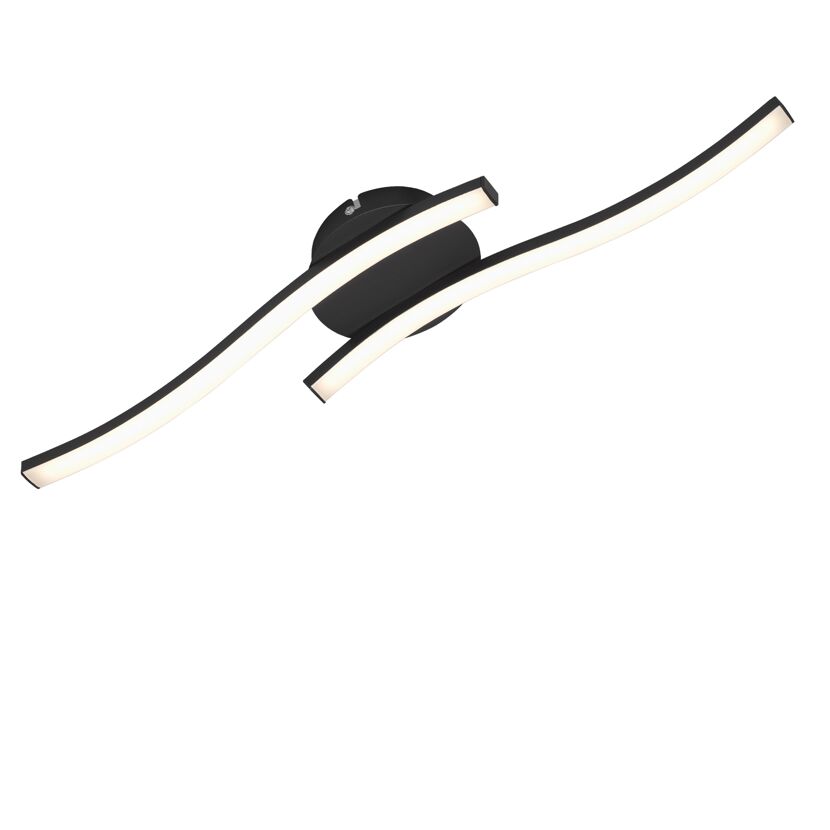 LED-Deckenleuchte schwarz 480 lm 55,5 x 12 x 7 cm, 2-flammig
