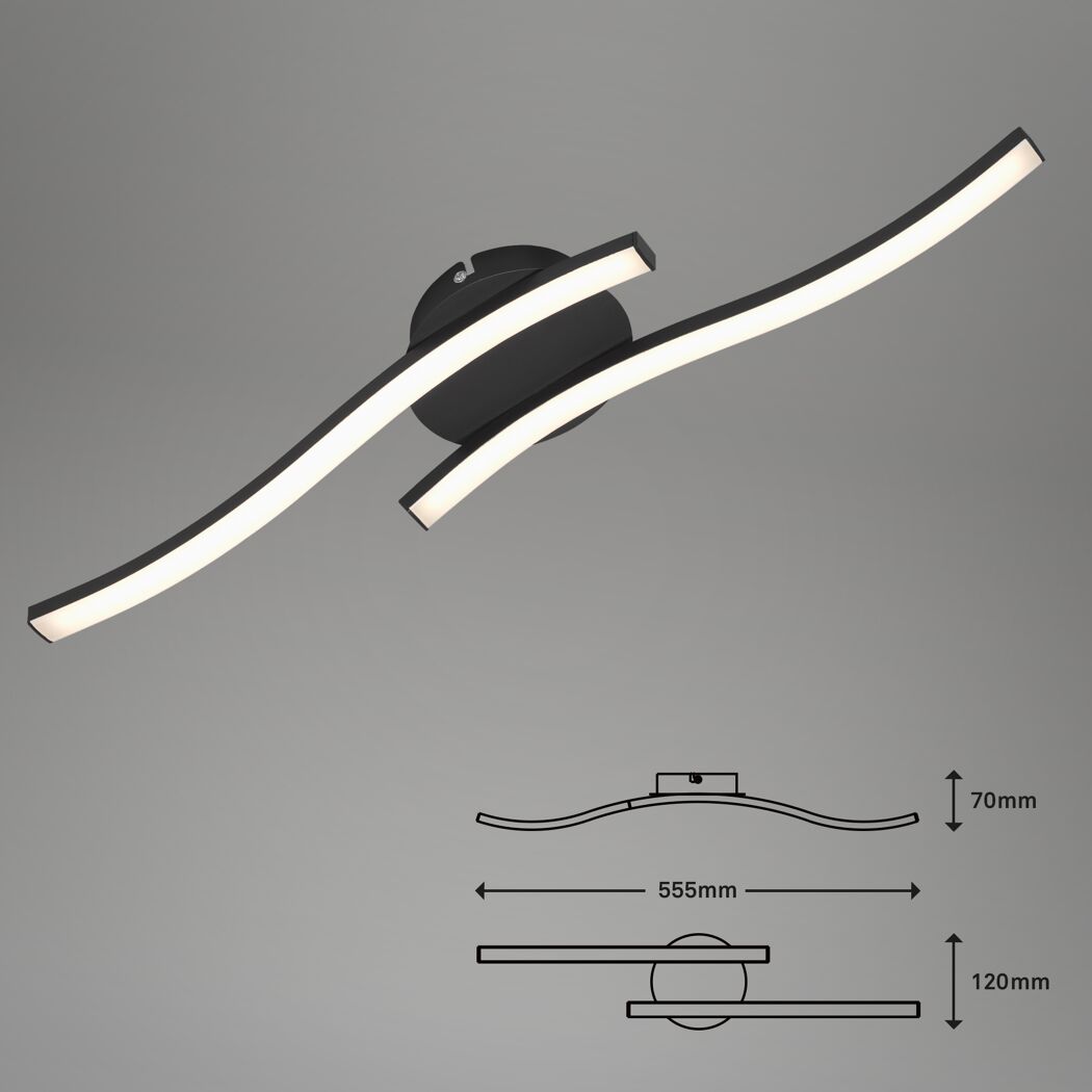 LED-Deckenleuchte 600 lm warmweiß 12 x 7 x 55,5 cm