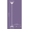 LED-Stehlampe 'Mara' E27 40 W Ø 27,5 x 175 cm
