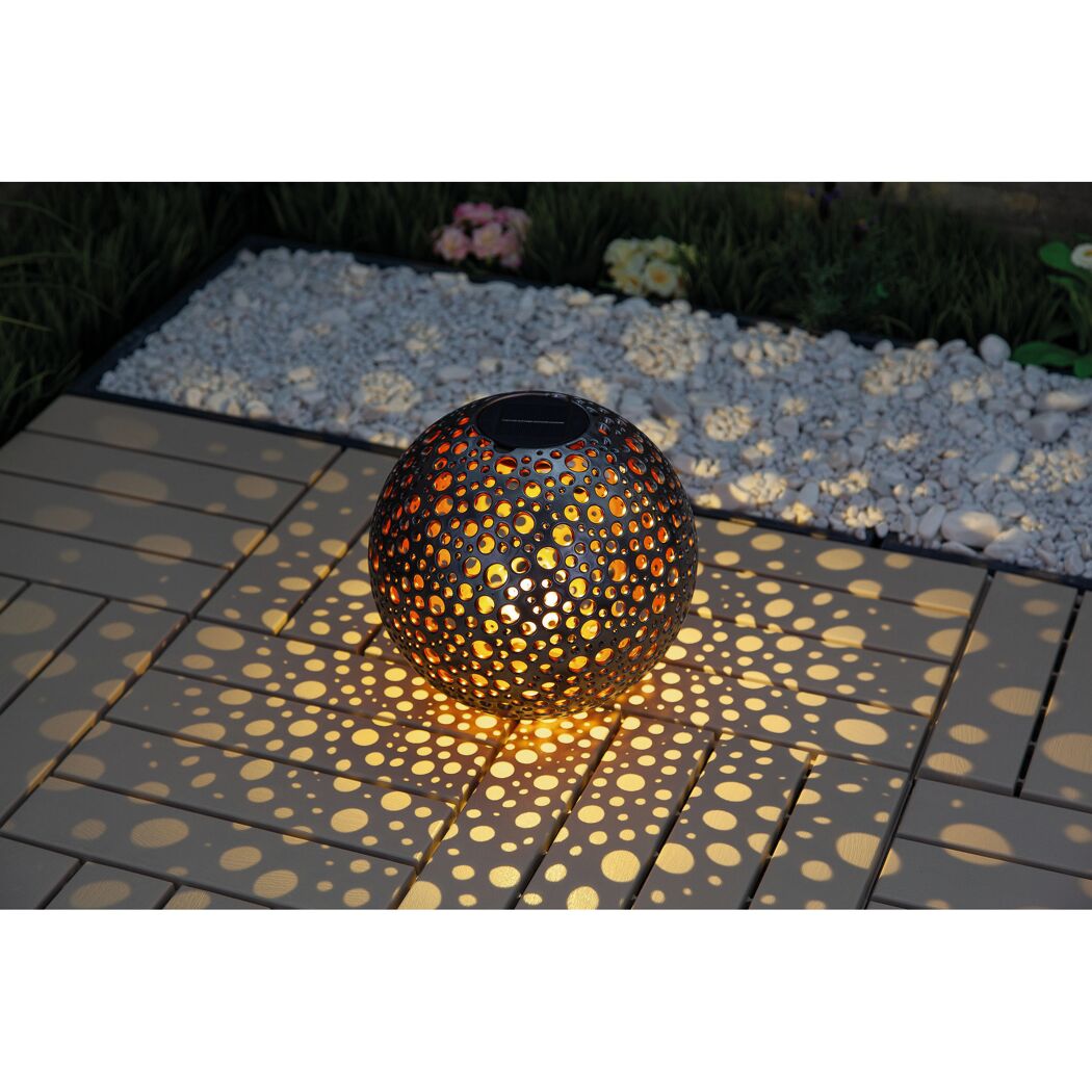 Solar-Außenstehlampe warmweiß IP 44 Ø 20 x 20 cm