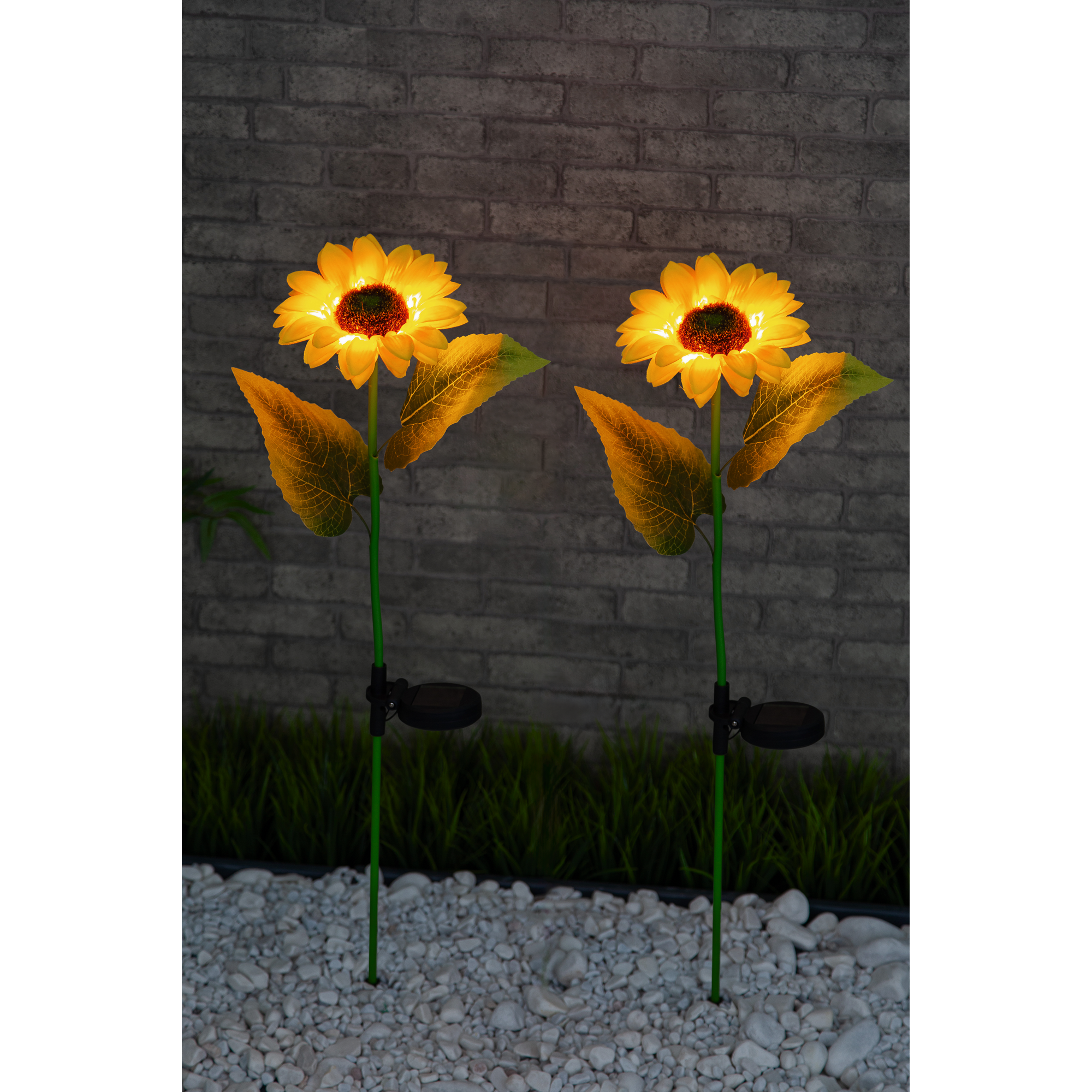 Gartensolarleuchte 'Sonnenblume' 74 x 15 cm 10 LEDs + product picture
