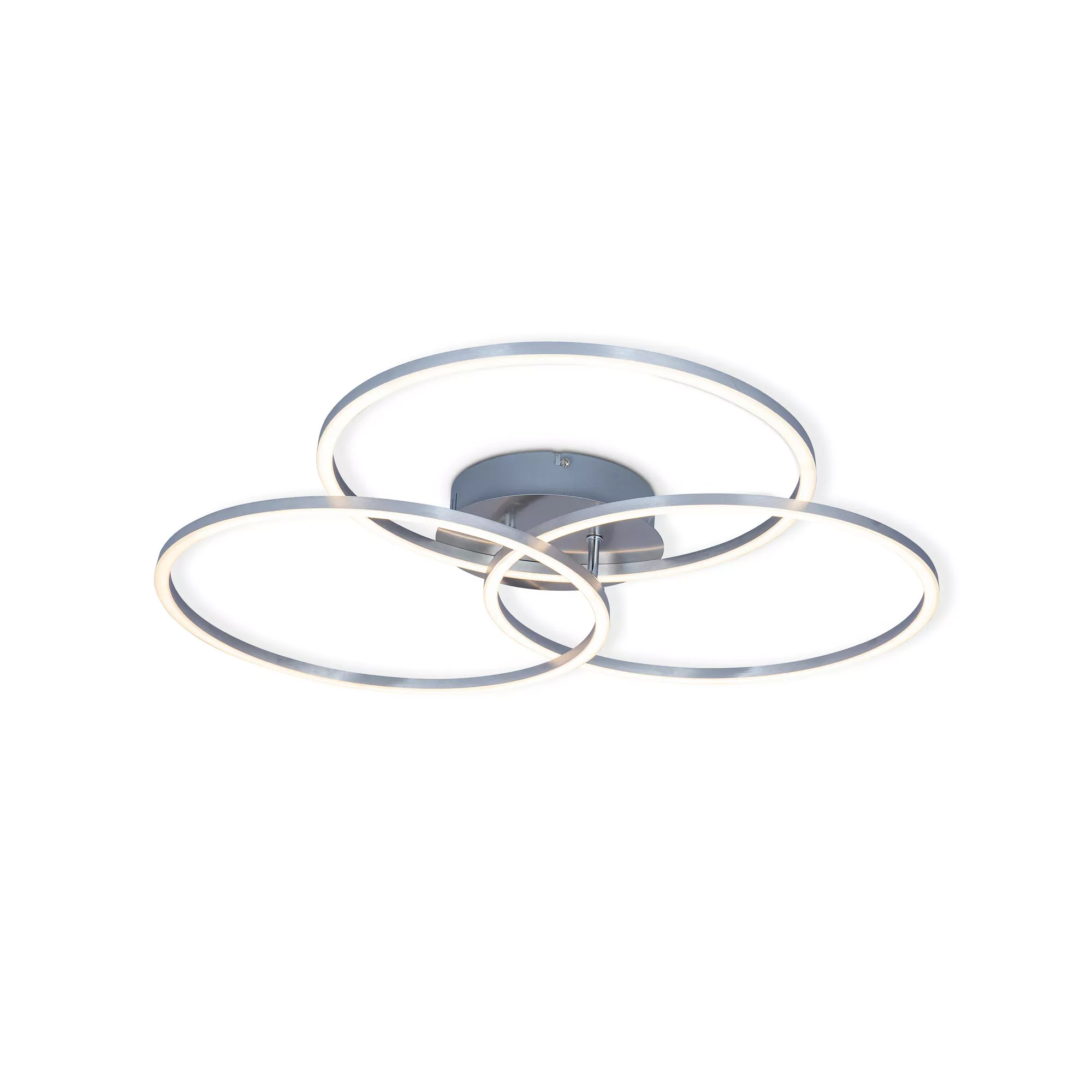LED-Deckenleuchte 'Circle' silbern Aluminium, Kunststoff drei Ringe
