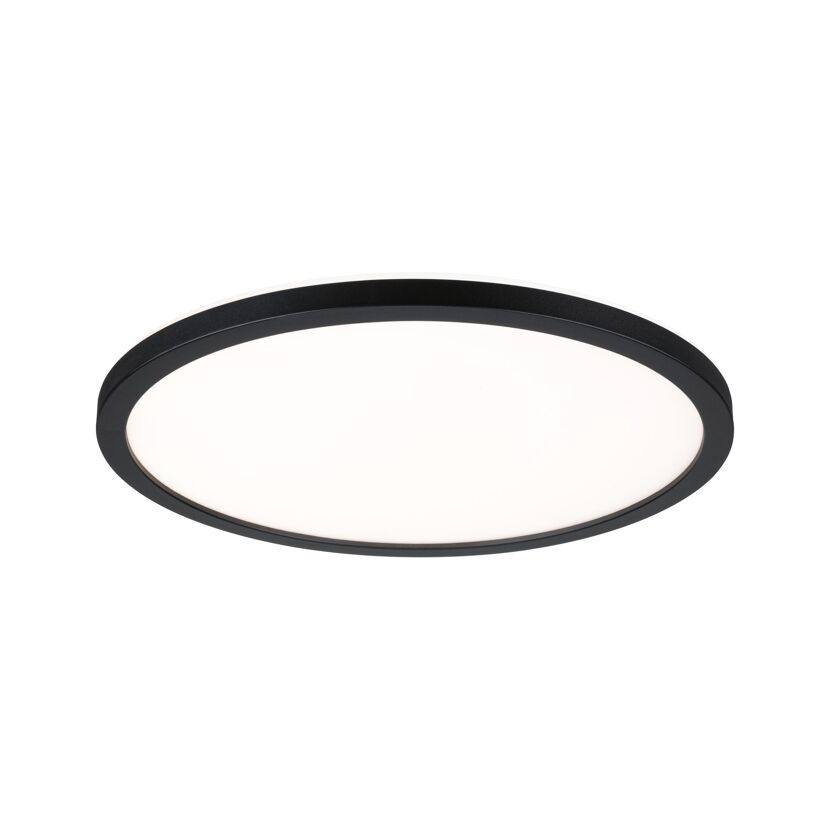 LED-Panel 'Atria' mit schwarzem Rahmen und warmweißem Licht.