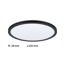 LED-Panel 'Atria Shine Backlight Warmweiß' 16 W schwarz