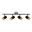 LED-Spotleuchte 'Plek' schwarz 76 x 9 x 15 cm GU10 4-flammig