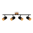LED-Spotleuchte 'Plek' schwarz 76 x 9 x 15 cm GU10 4-flammig