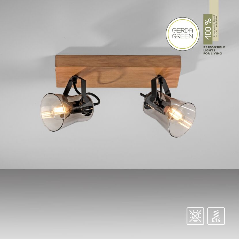Deckenleuchte 'Green Langström' naturfarben 20 W