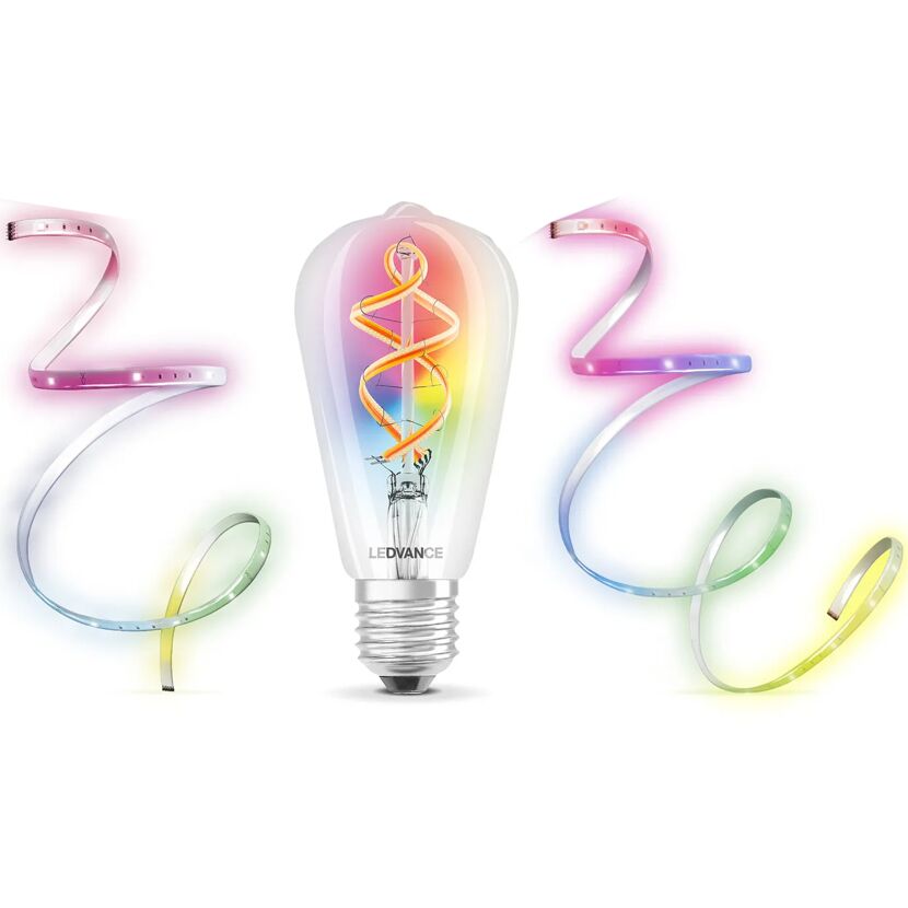 LED-Leuchtmittelset 'Smart' dimmbar klar E27 8,5 W 550 lm RGB - tunable white