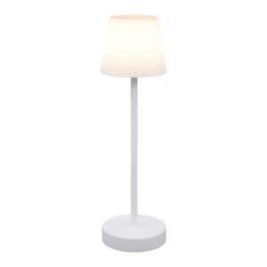 Akku-LED-Tischleuchte 'Marlo' weiß mit USB-Ladekabel Ø 11 x 38 cm