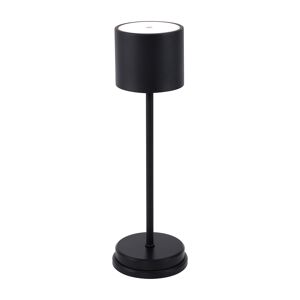 Akku-LED-Tischleuchte 'Finn' schwarz mit Ladestation Ø 12,5 x 39,5 cm