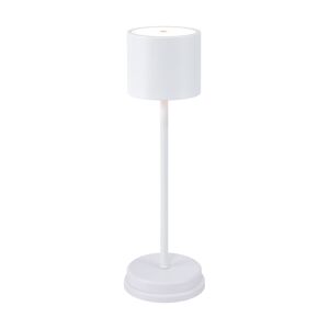 Akku-LED-Tischleuchte 'Finn' weiß mit Ladestation Ø 12,5 x 39,5 cm