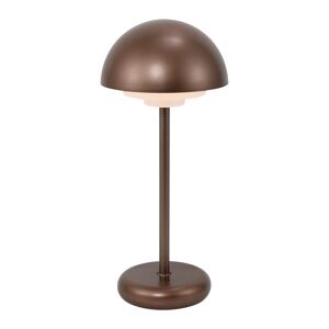Akku-LED-Tischleuchte 'Anton' braun-metallic mit USB-Ladekabel Ø 13,7 x 31 cm