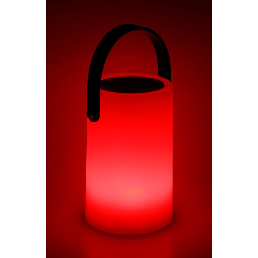 Akku-LED-Tischleuchte 'Linus' weiß mit Farbwechsler, Lautsprecher Ø 11,5 x 18 cm