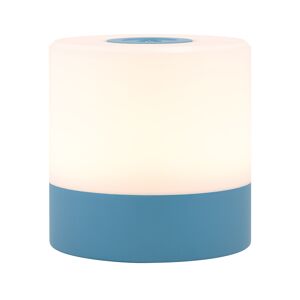 Akku-LED-Tischleuchte 'Louis' blau/weiß mit USB-Ladekabel Ø 7,2 x 7,2 cm