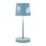 Blaue Kinder-Tischleuchte mit Wal und Qualle