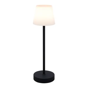 Akku-LED-Tischleuchte 'Marlo' schwarz/weiß mit USB-Ladekabel Ø 11 x 38 cm
