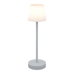 Akku-LED-Tischleuchte 'Marlo' grau/weiß mit USB-Ladekabel Ø 11 x 38 cm