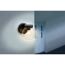 Schwarze runde Wandleuchte an Wand