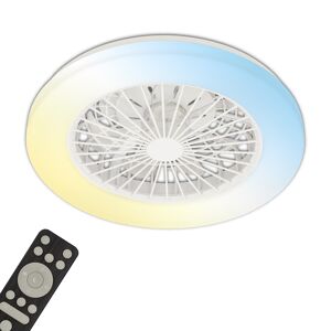 LED-Deckenleuchte mit Ventilator CCT weiß Ø 48,5 cm