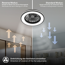LED-Deckenleuchte mit Ventilator CCT schwarz Ø 48,5 cm