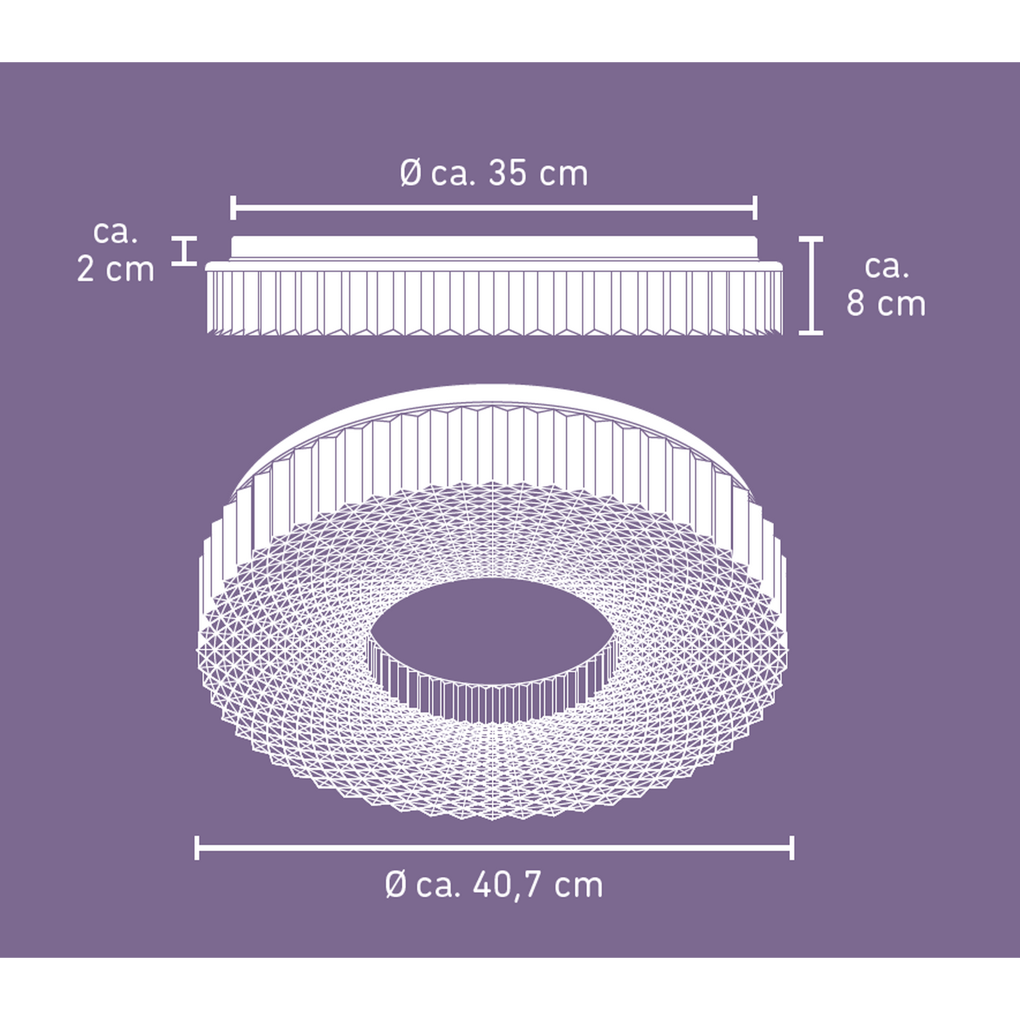 LED-Deckenleuchte 'Luana' Ø 40 cm