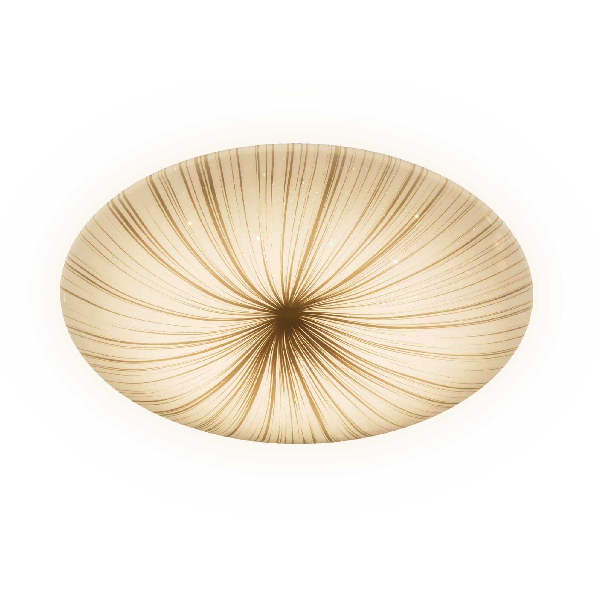 Runde Deckenleuchte mit goldenen Linien