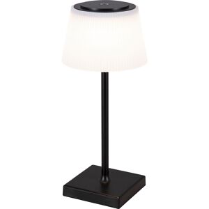 Akku-LED-Tischleuchte 'Mika' schwarz/weiß mit USB-Ladekabel Ø 13 x 30 cm