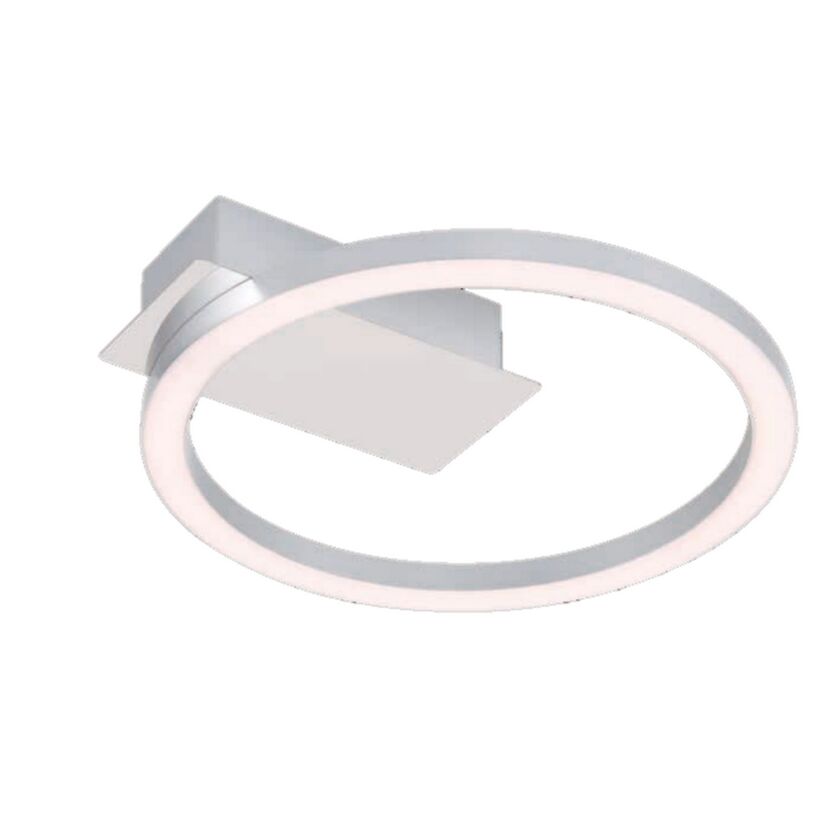 Silberne LED-Deckenleuchte in Ringform