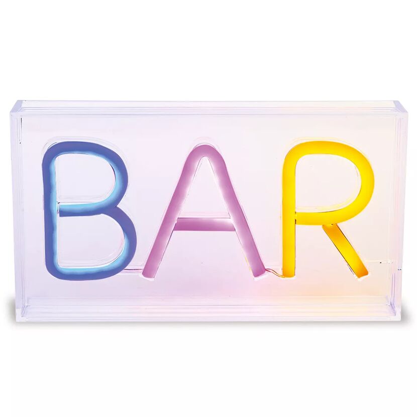 LED-Neon-Leuchtbox 'Bar' 23 x 12,7 cm