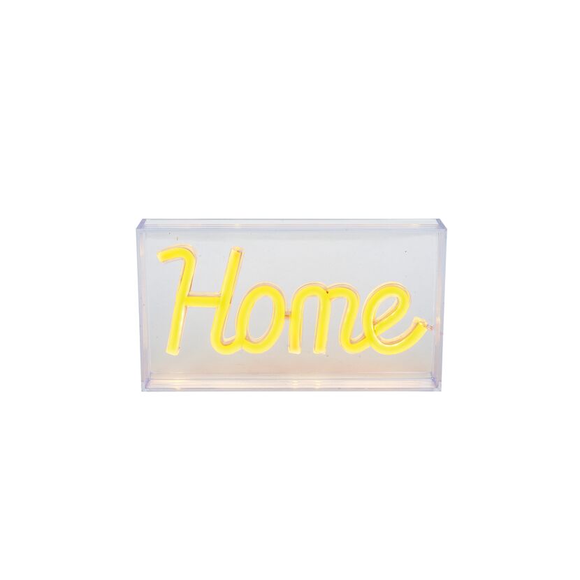 Gelbe Leuchtreklame Home