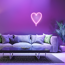 LED-Neon-Bild 'Herz' mehrfarbig 29 x 38 x 2 cm