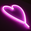 LED-Neon-Bild 'Herz' mehrfarbig 29 x 38 x 2 cm