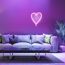 LED-Neon-Bild 'Herz' mehrfarbig 29 x 38 x 2 cm