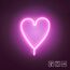 LED-Neon-Bild 'Herz' mehrfarbig 29 x 38 x 2 cm