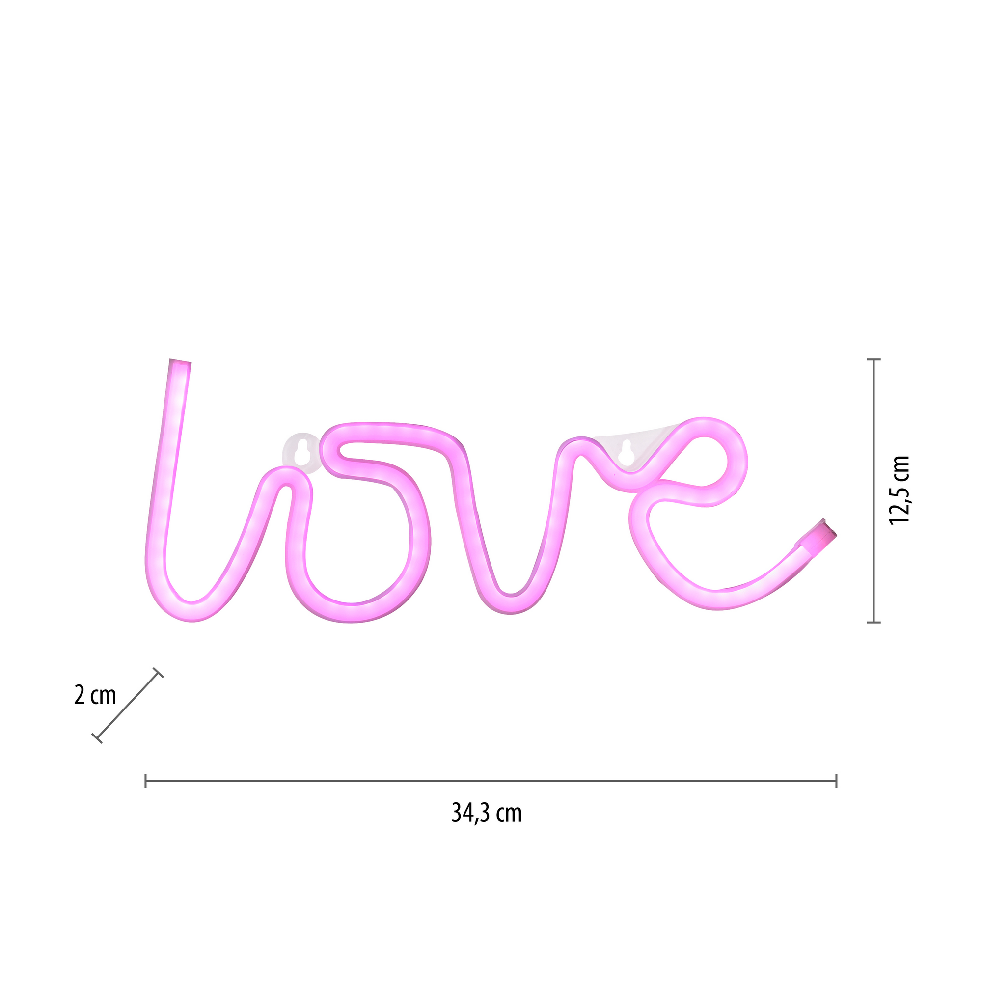 LED-Neon-Bild 'Love' mehrfarbig 34,3 x 12,5 x 2 cm + product picture