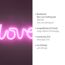 LED-Neon-Bild 'Love' mehrfarbig 34,3 x 12,5 x 2 cm