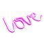 LED-Neon-Bild 'Love' mehrfarbig 34,3 x 12,5 x 2 cm