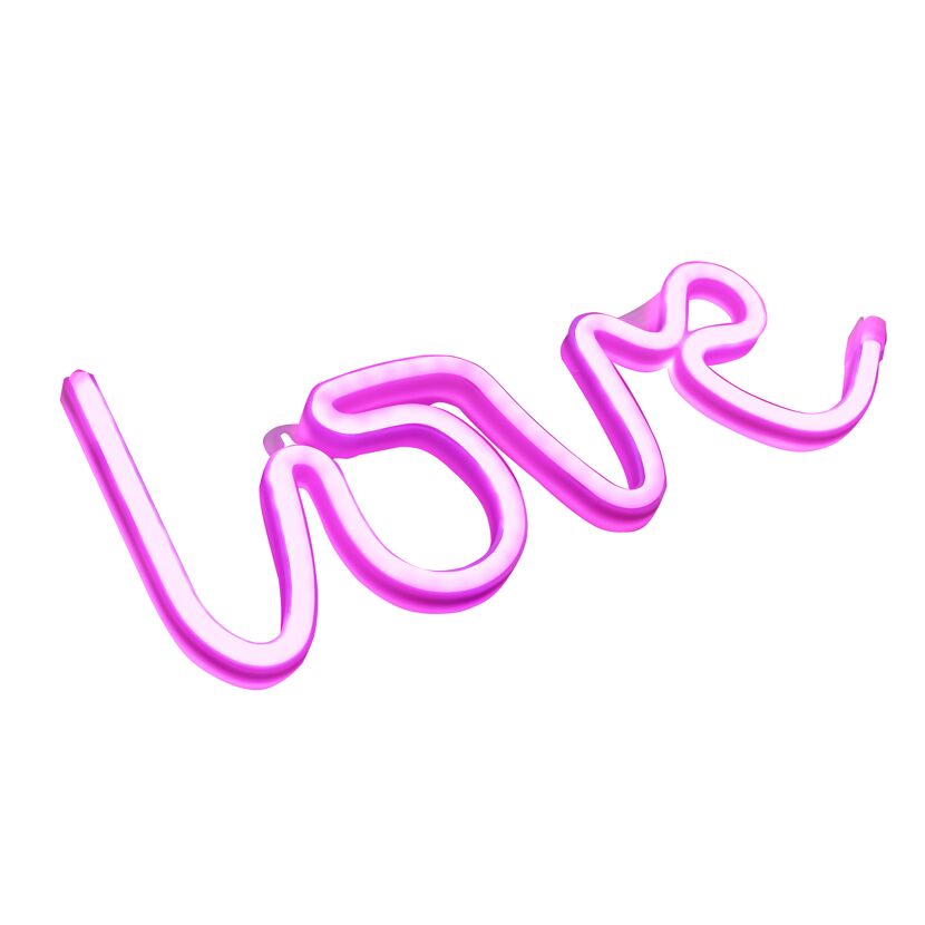 LED-Neon-Bild 'Love' mehrfarbig 34,3 x 12,5 x 2 cm