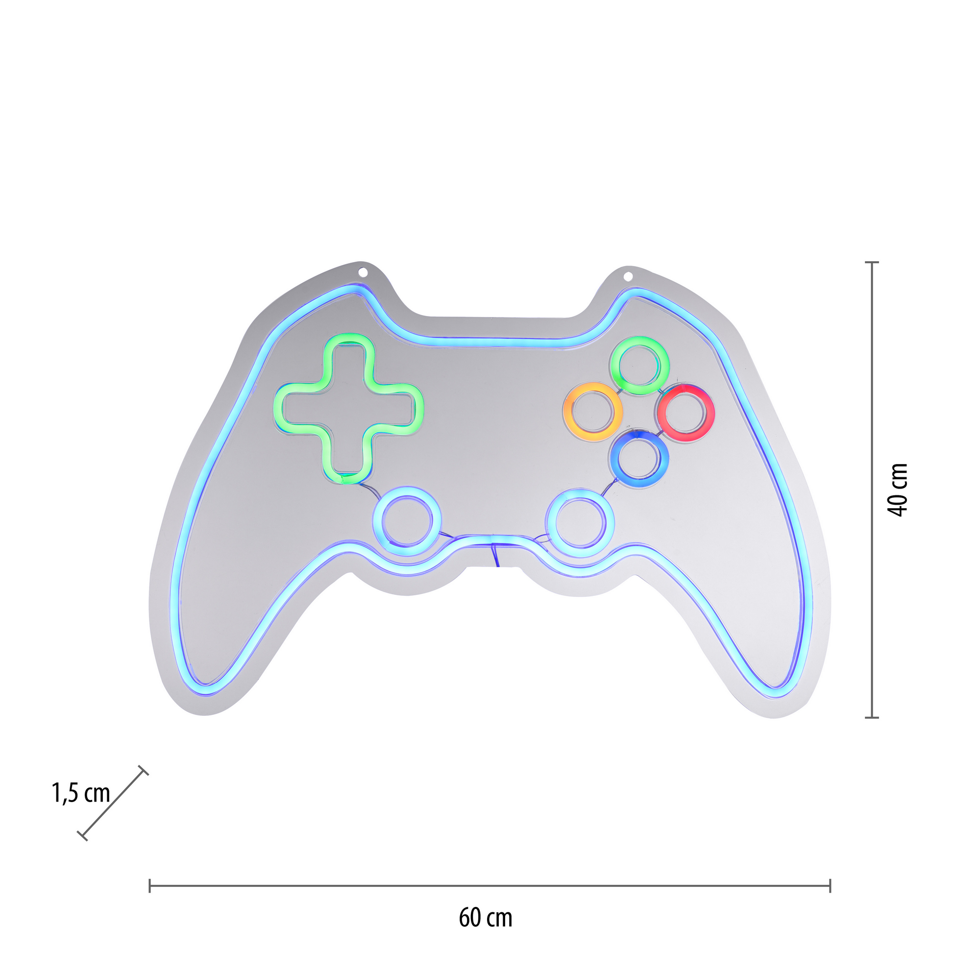 LED-Neon-Bild 'Gamer' mehrfarbig 60 x 40 x 1,5 cm + product picture