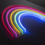 LED-Neon-Bild 'Rainbow' mehrfarbig 63 x 32 x 1,5 cm