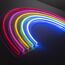 LED-Neon-Bild 'Rainbow' mehrfarbig 63 x 32 x 1,5 cm