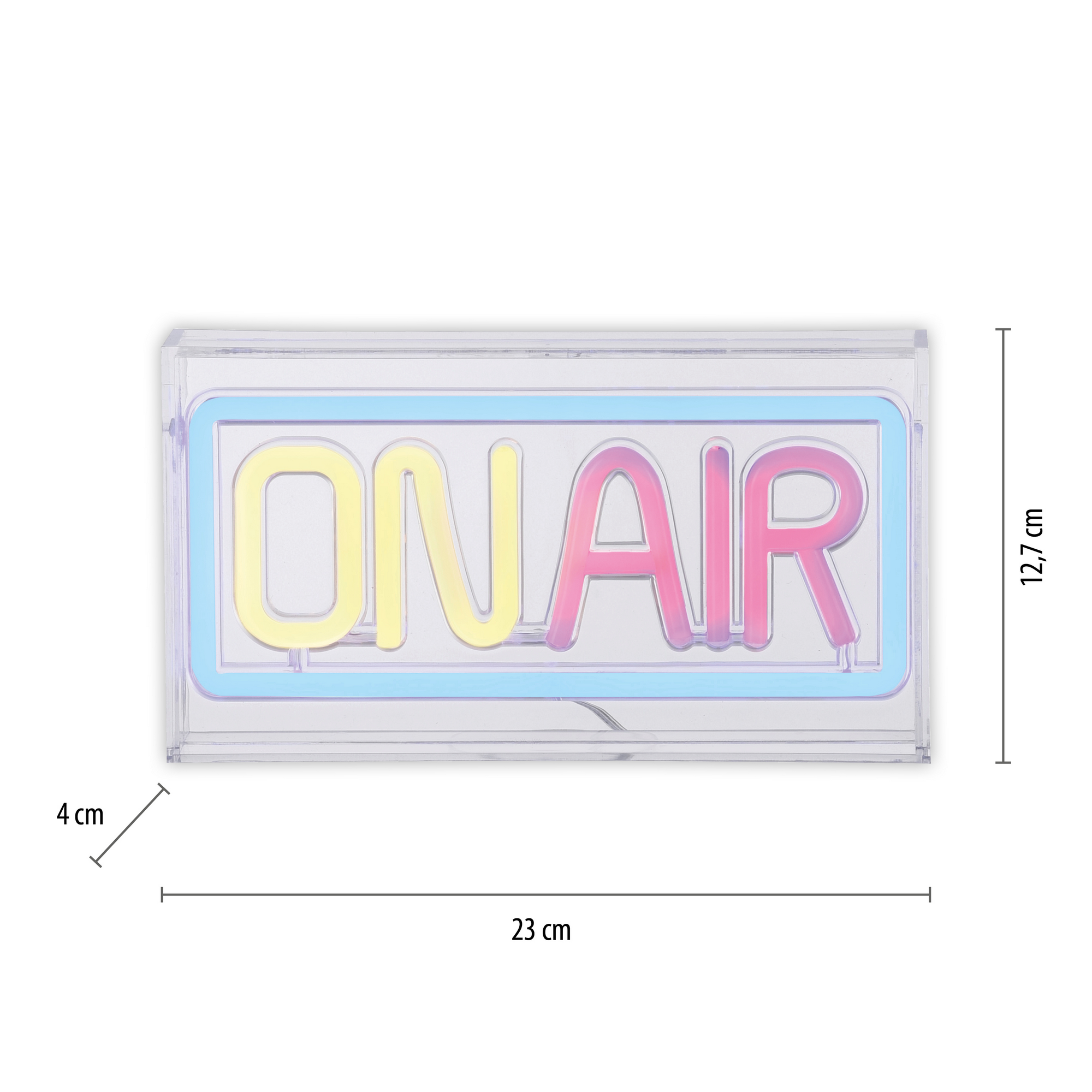 LED-Neon-Bild 'On Air' mehrfarbig 23 x 12,7 x 4 cm + product picture